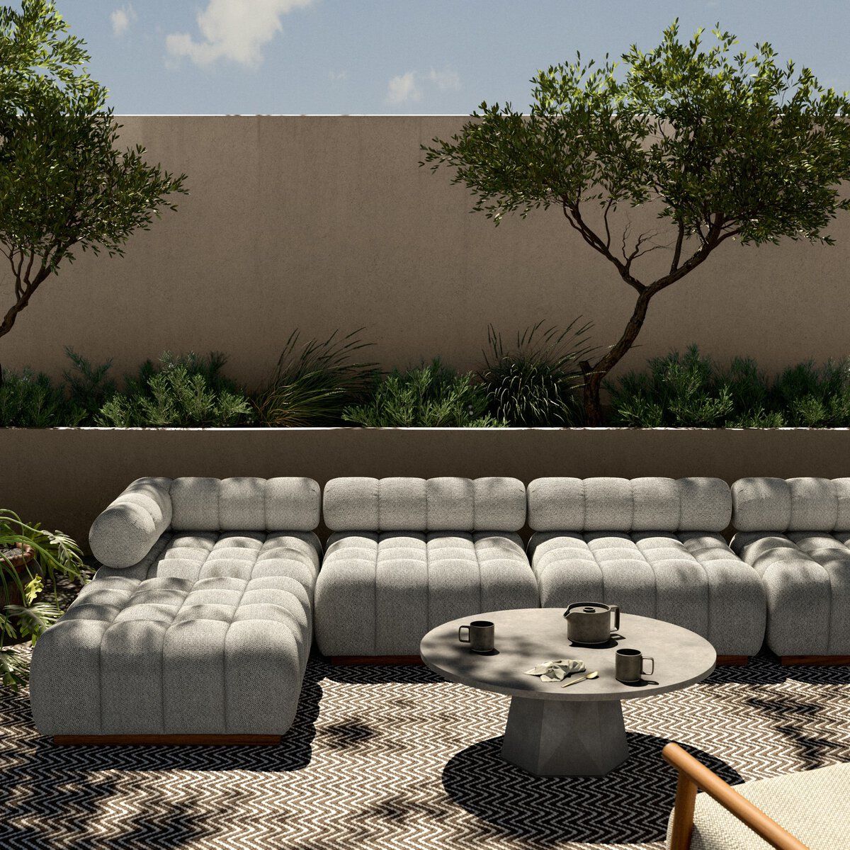 Roma Outdoor 4-piece Sectional