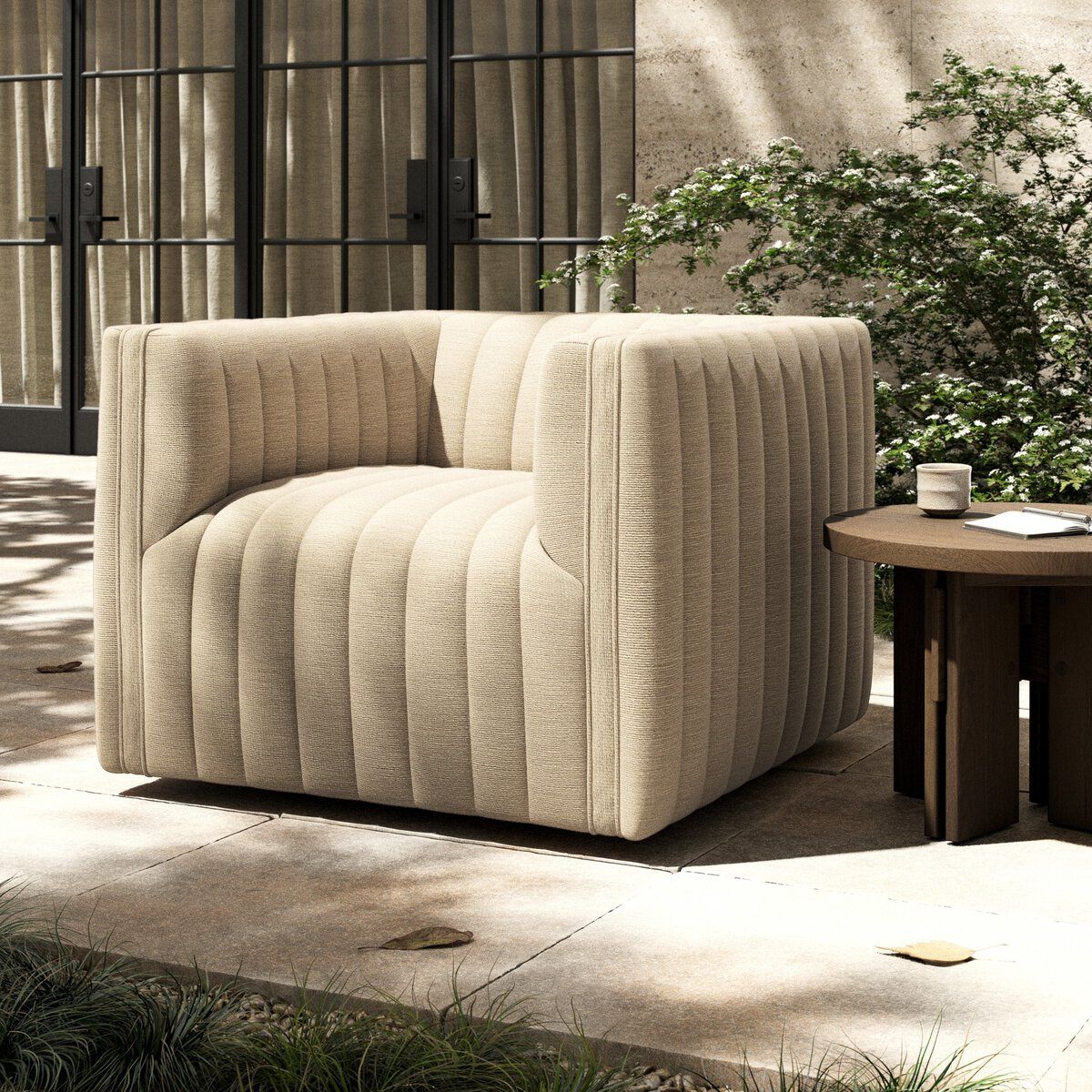 Augustine Outdoor Swivel Chair