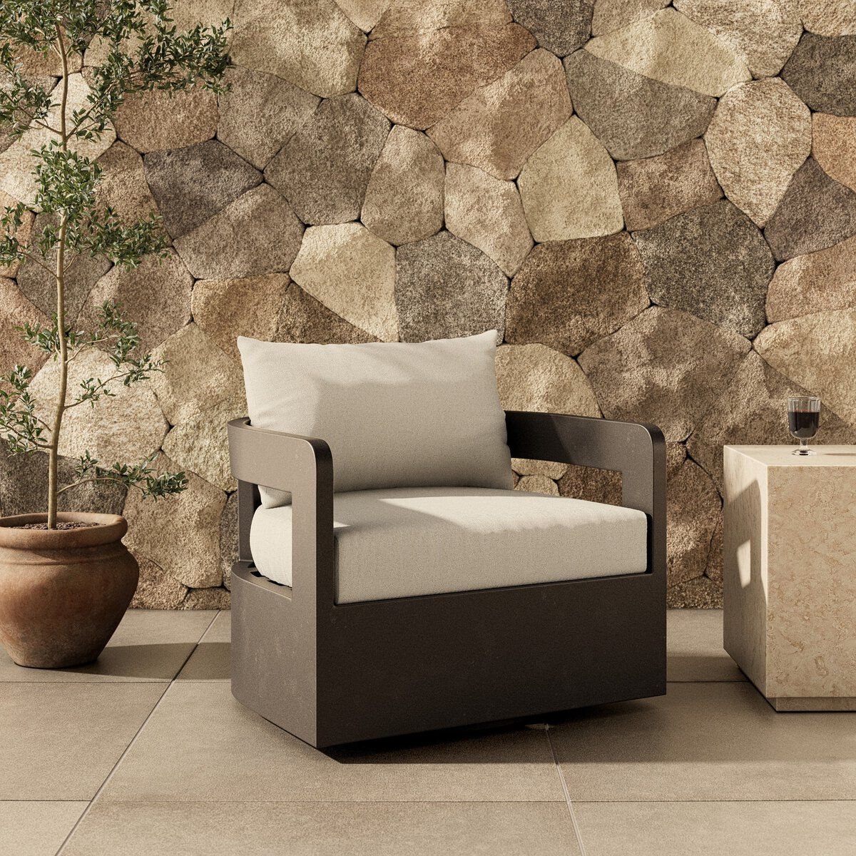 Jackson Outdoor Metal Swivel Chair