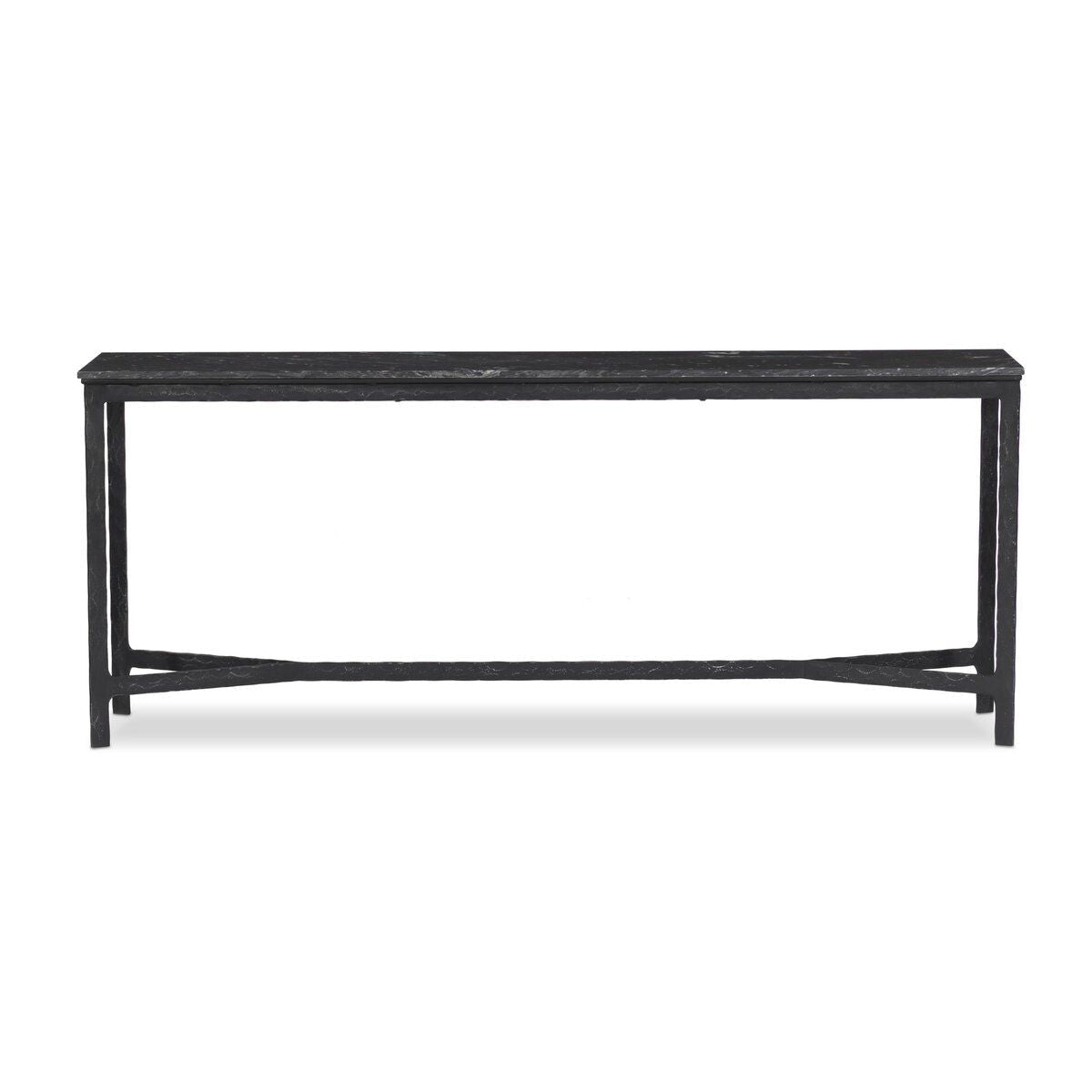 Hammered Iron Console Table