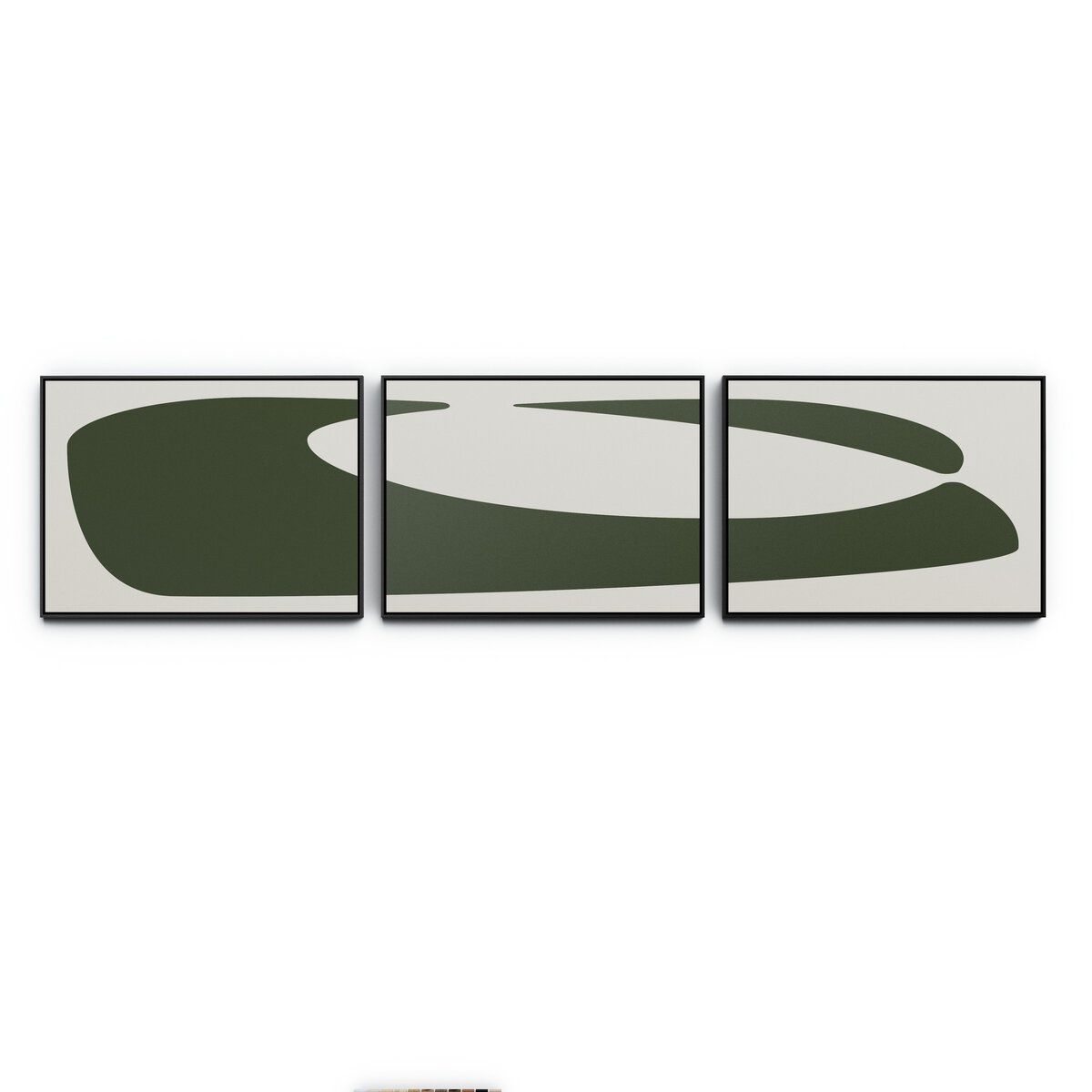 Organic Curves 2 Triptych By Fh Art Studio