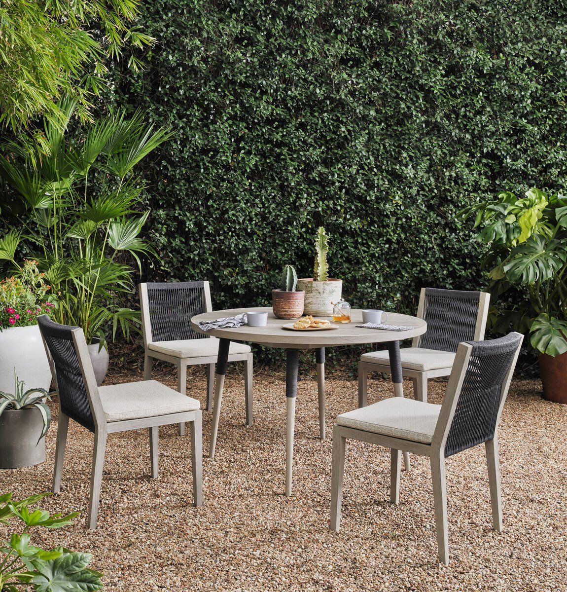 Sherwood Outdoor Dining Chair, Weathered Grey