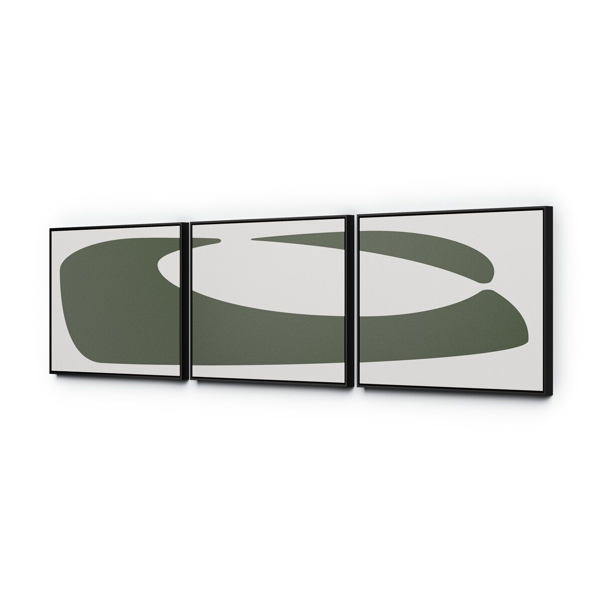 Organic Curves 2 Triptych By Fh Art Studio
