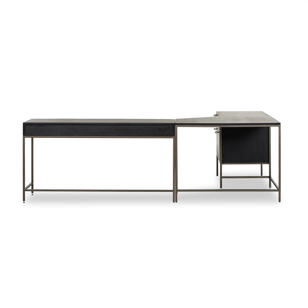 Trey Wide Filing Cabinet Desk System