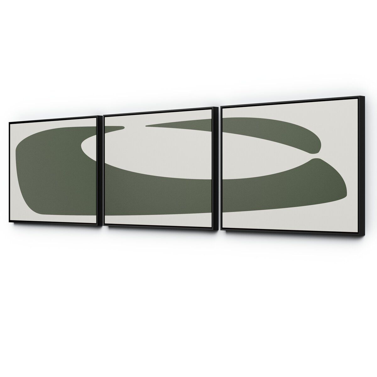Organic Curves 2 Triptych By Fh Art Studio