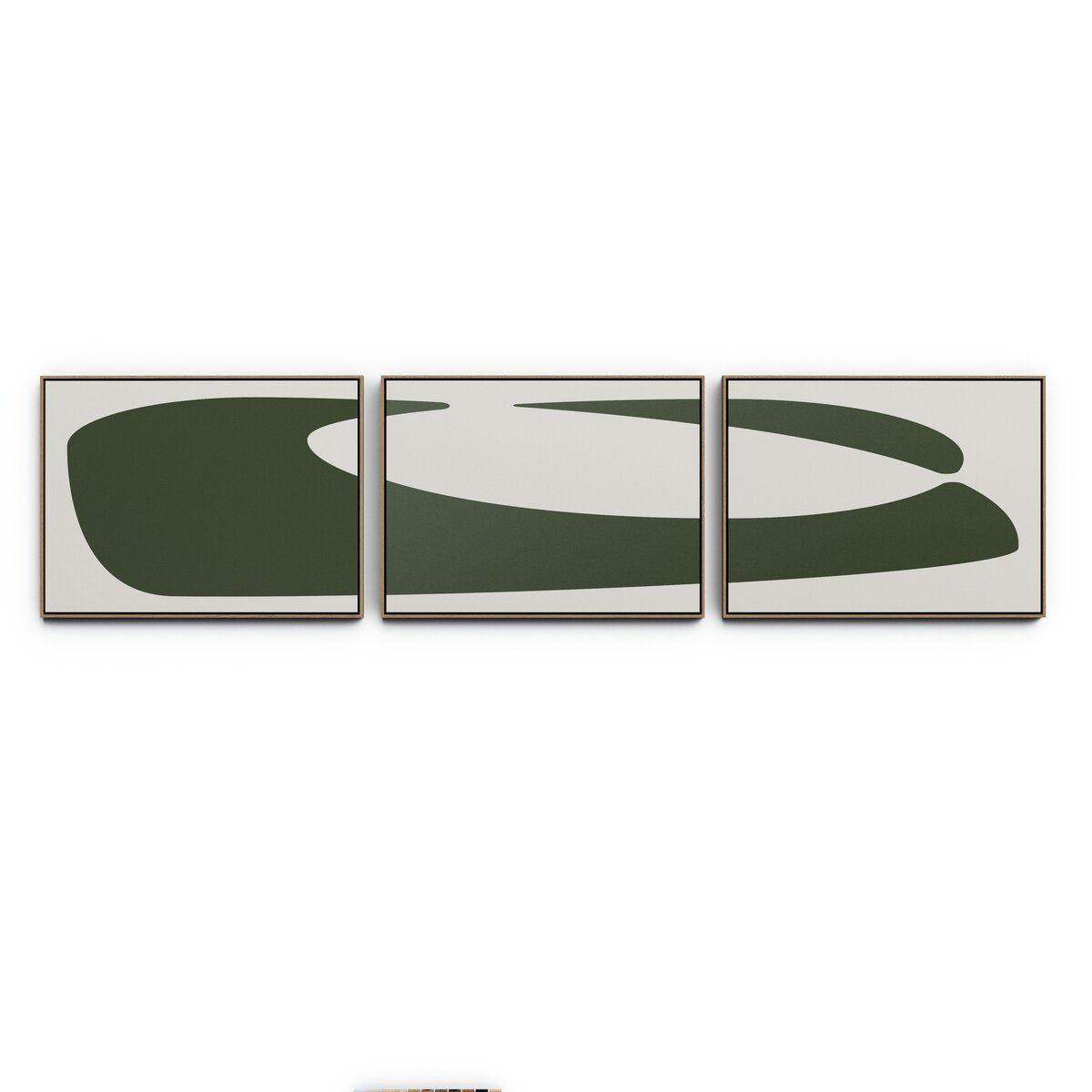 Organic Curves 2 Triptych By Fh Art Studio