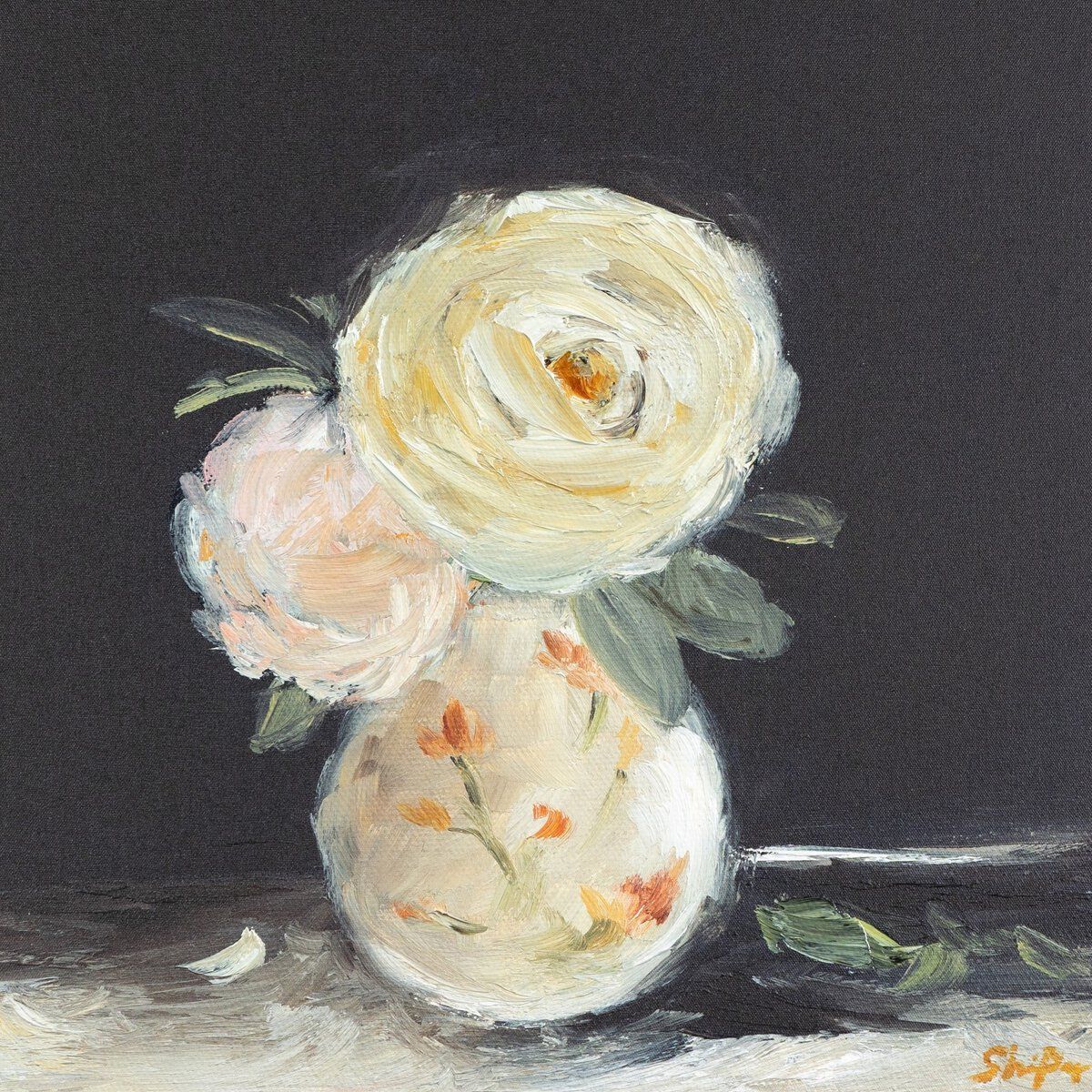 Flowers In Vase By Shaina Page