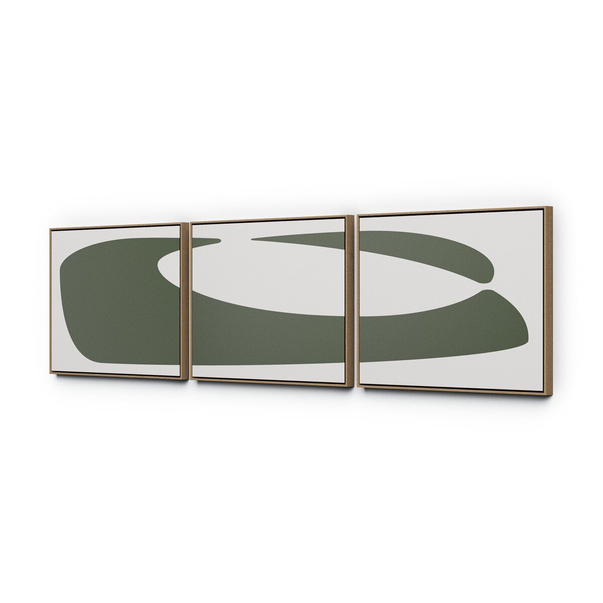 Organic Curves 2 Triptych By Fh Art Studio