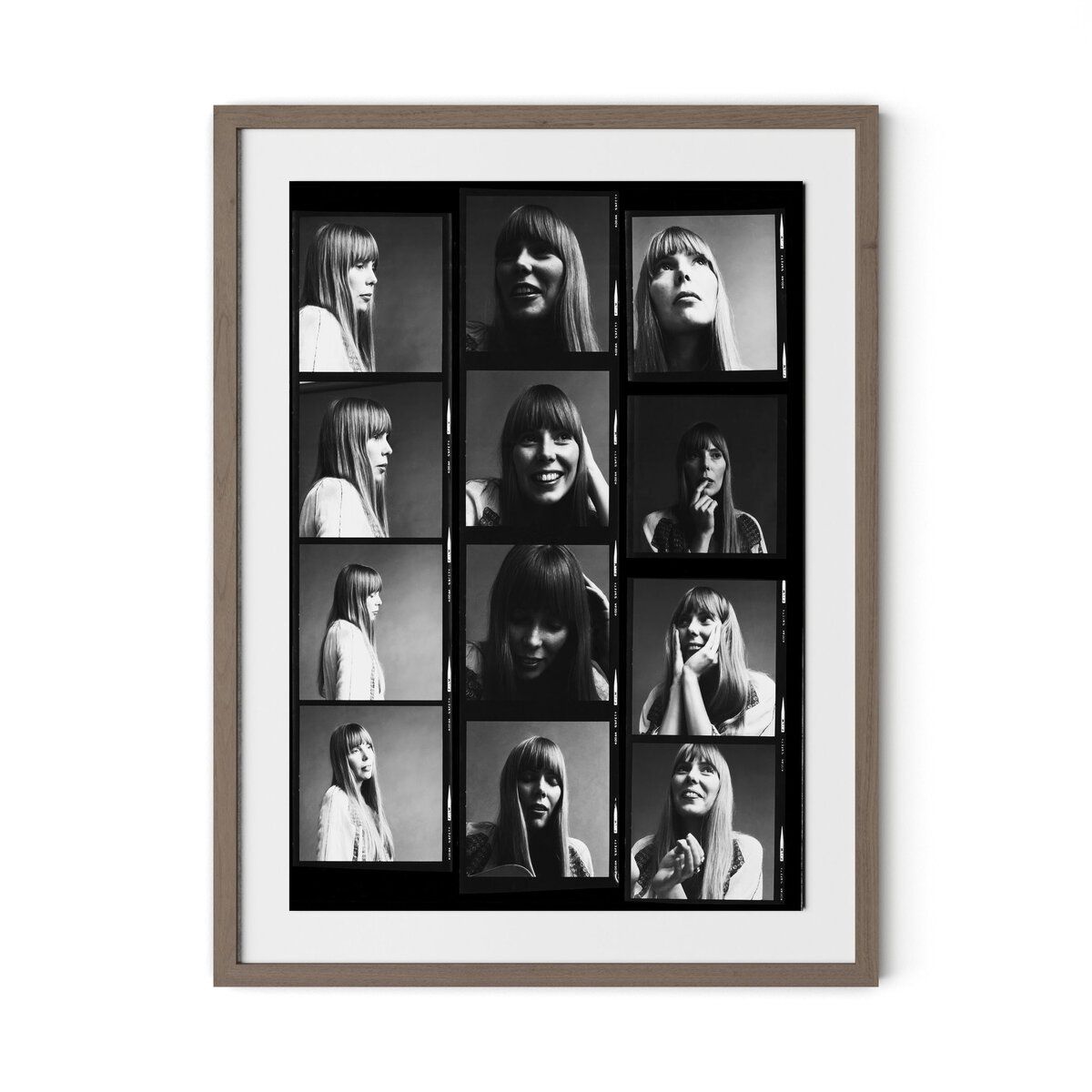 Joni Mitchell Contact Sheet By Getty Images