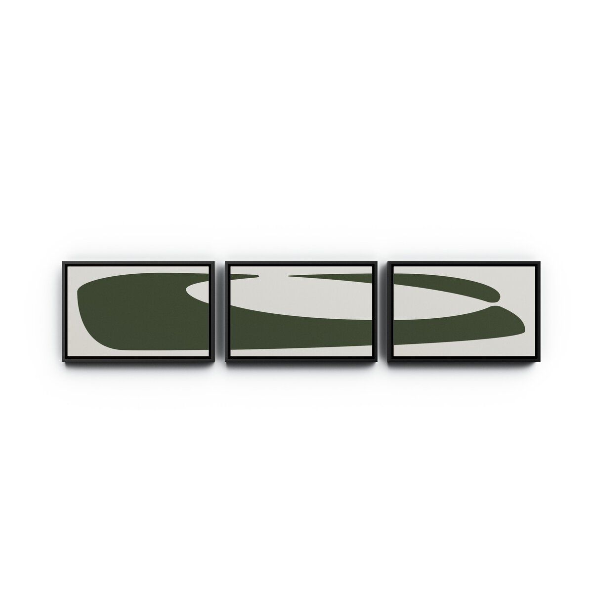 Organic Curves 2 Triptych By Fh Art Studio