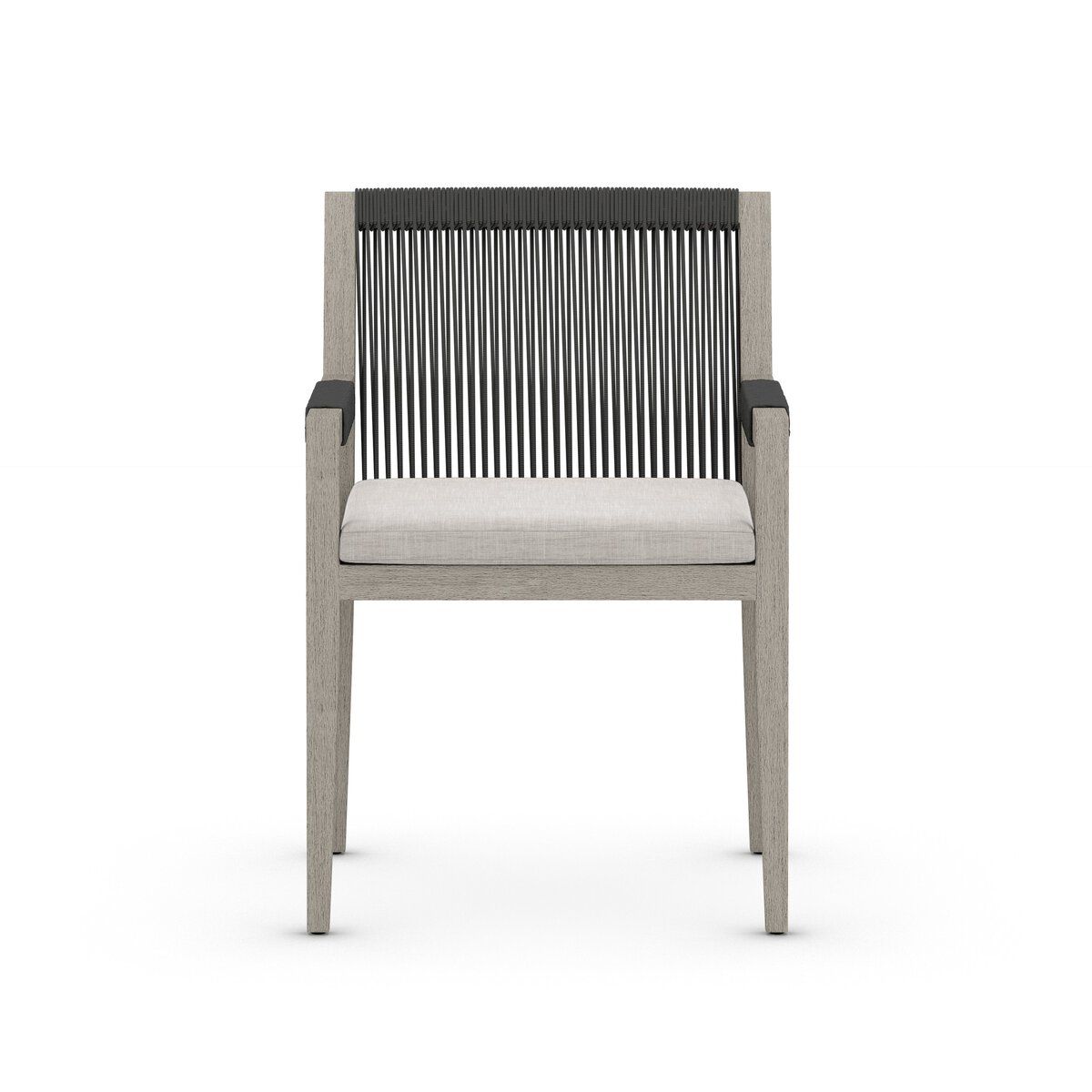 Sherwood Outdoor Dining Armchair, Weathered Grey