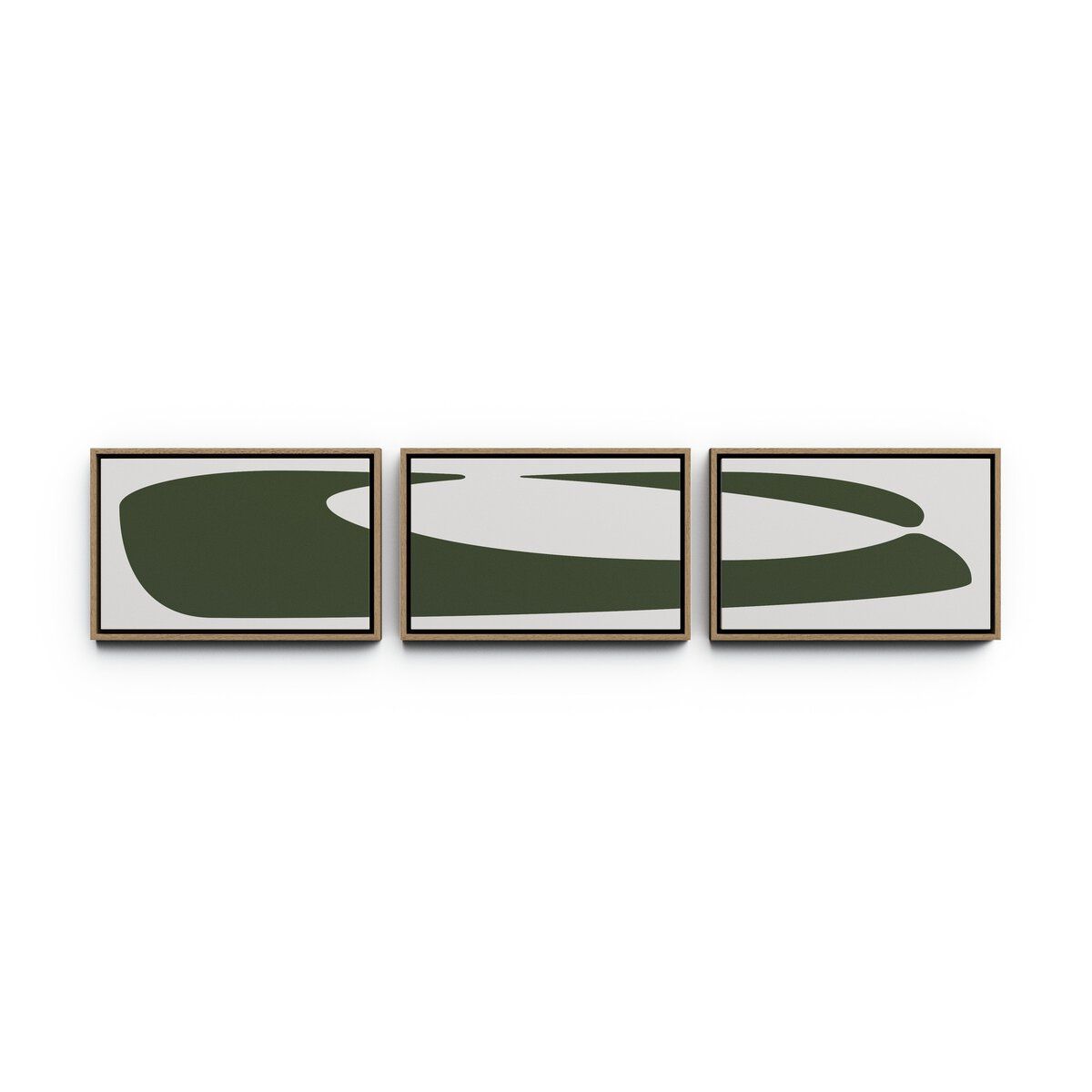 Organic Curves 2 Triptych By Fh Art Studio