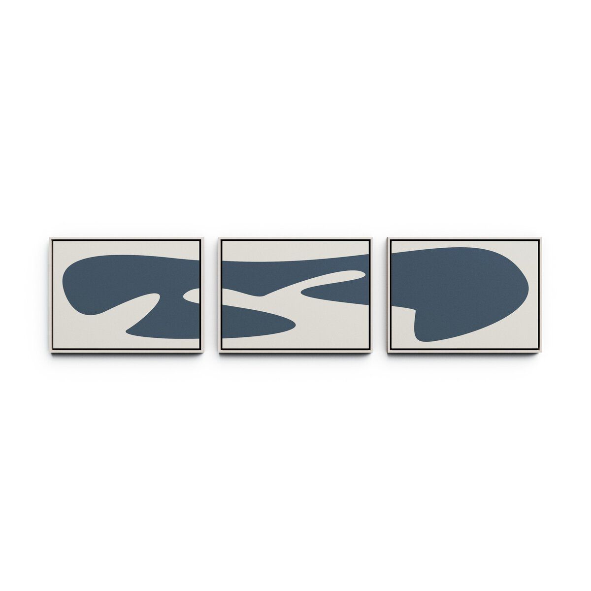 Organic Curves 3 Triptych By Fh Art Studio