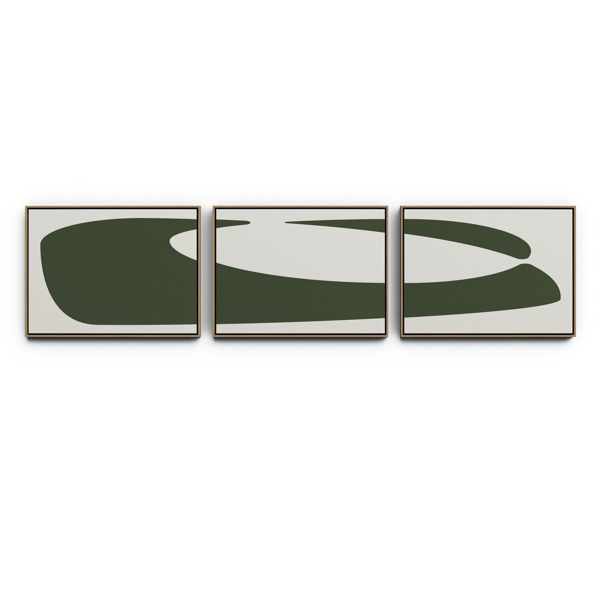 Organic Curves 2 Triptych By Fh Art Studio