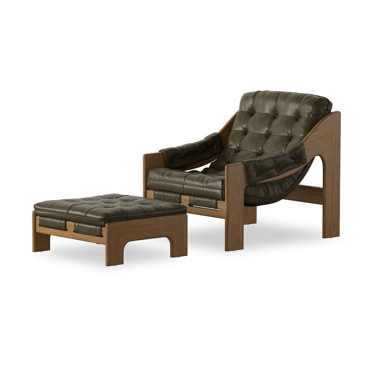 Halston Chair With Ottoman