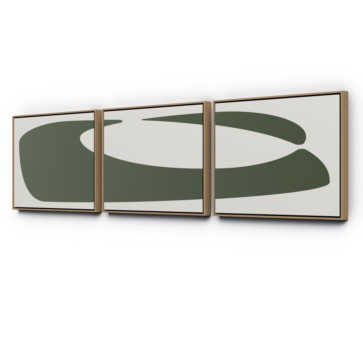 Organic Curves 2 Triptych By Fh Art Studio