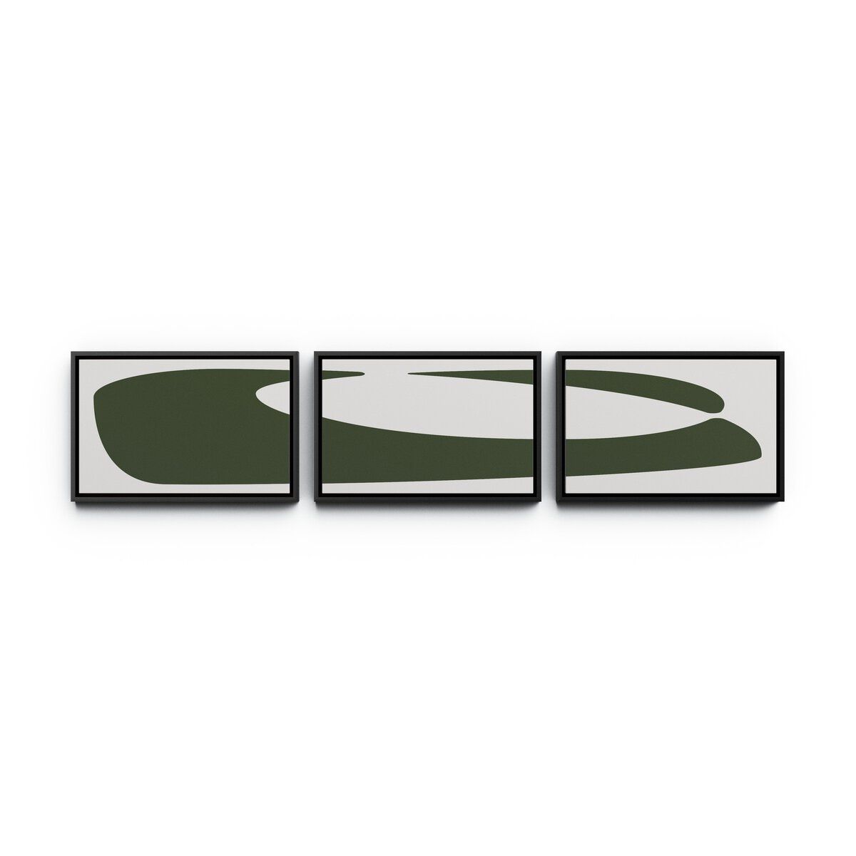 Organic Curves 2 Triptych By Fh Art Studio