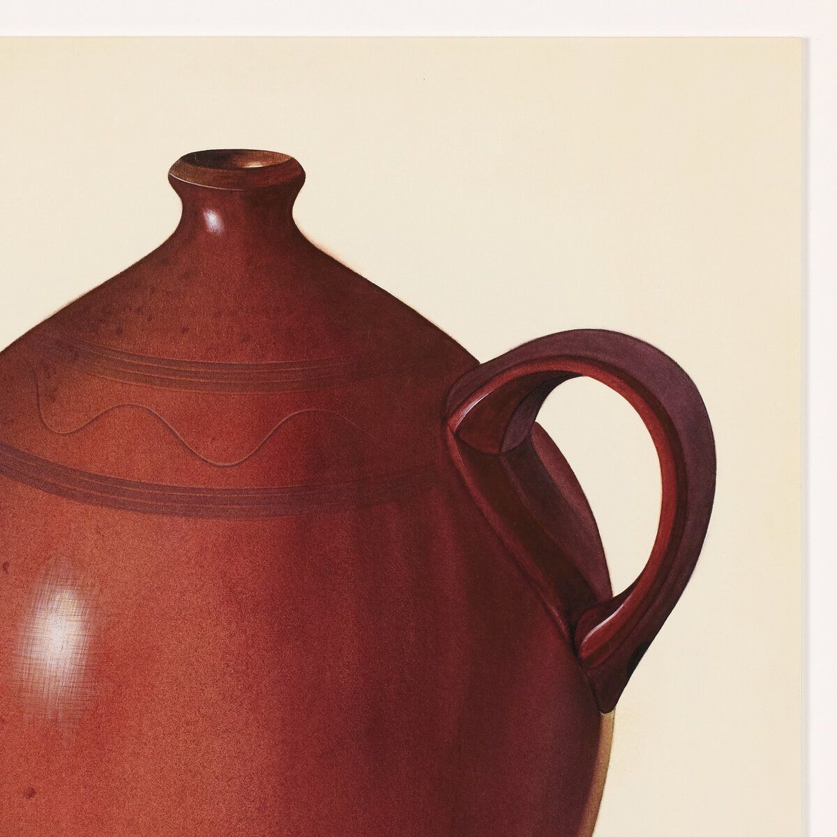 Economy Redware Jug By Edward White