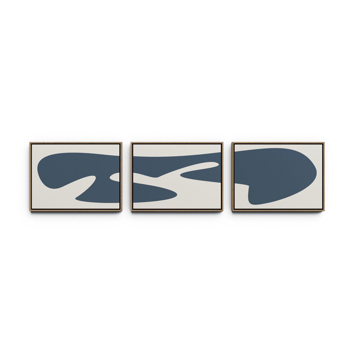 Organic Curves 3 Triptych By Fh Art Studio