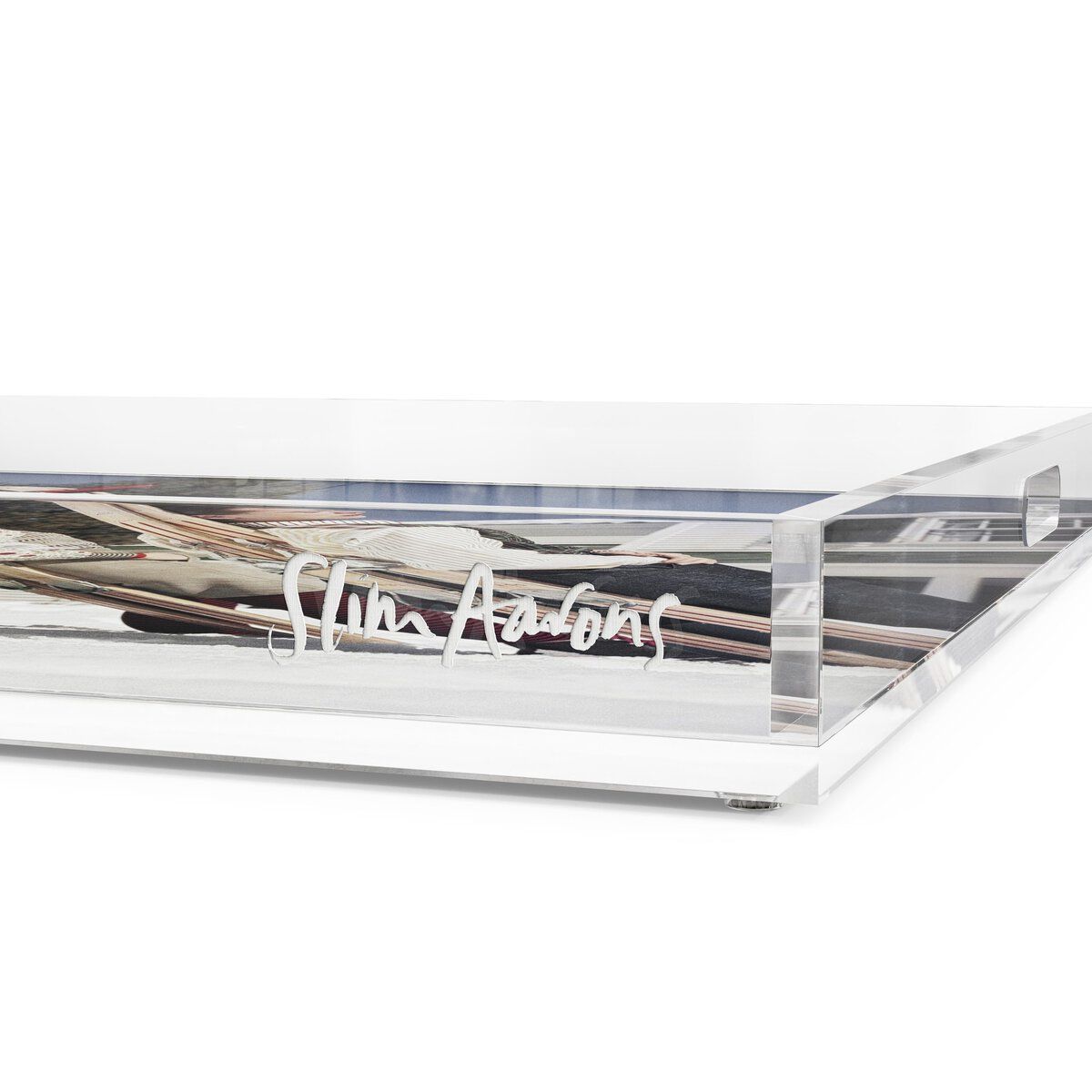 New England Skiing Tray By Slim Aarons
