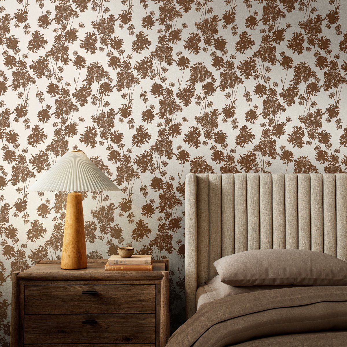 Flora Wallpaper By Gold Rush Art Co.