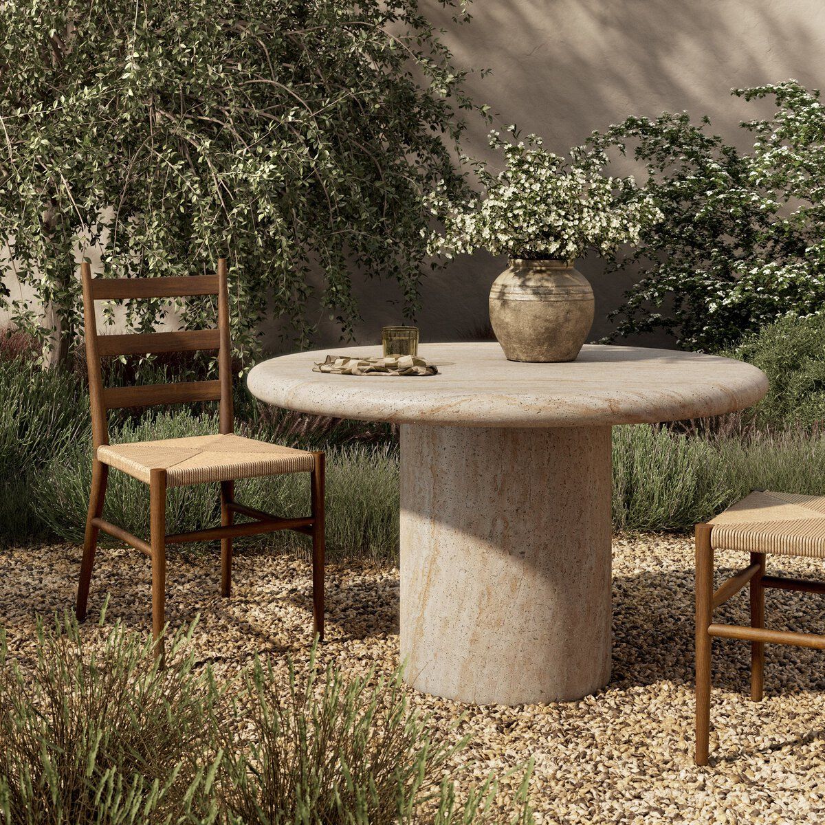 Poole Outdoor Round Dining Table-48"