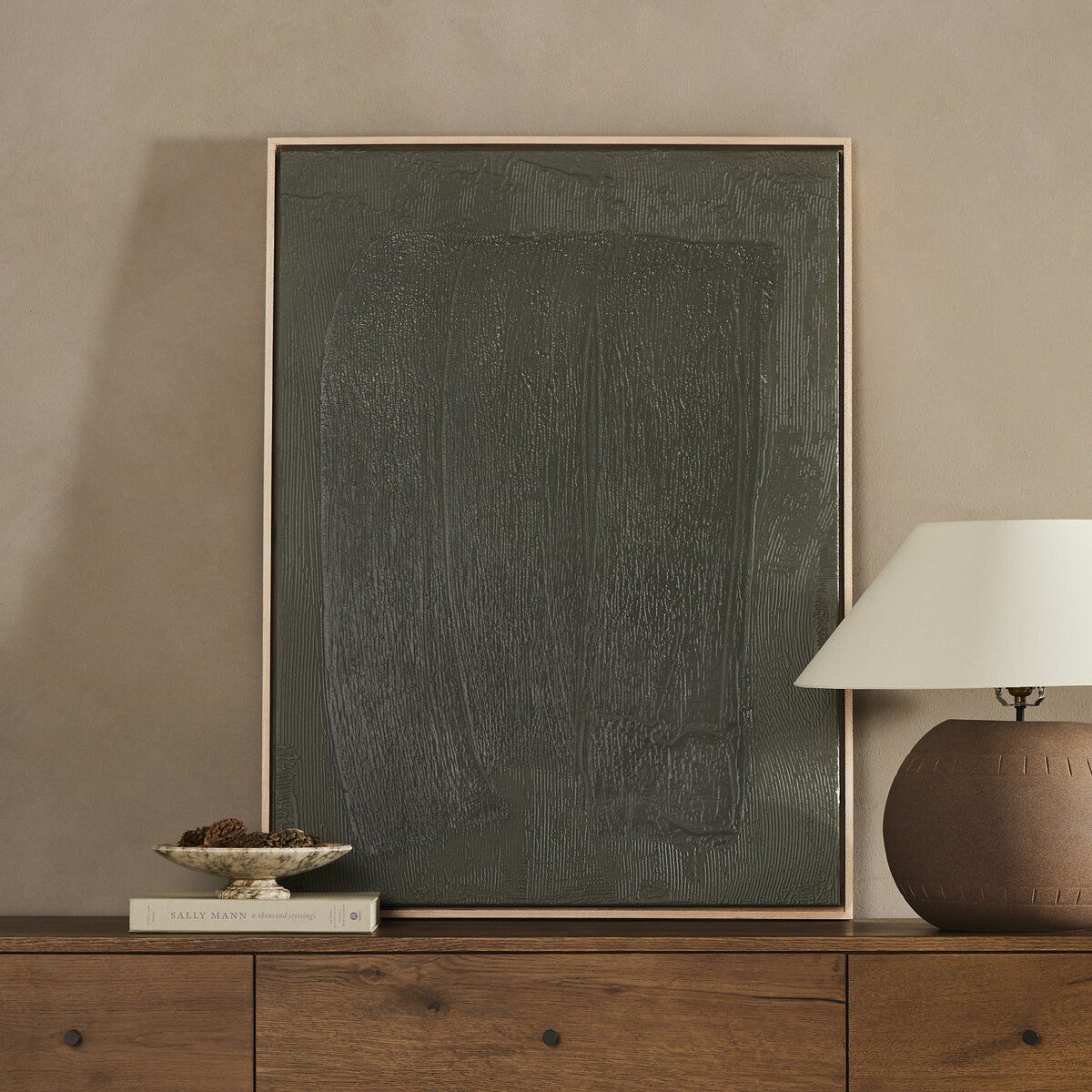 Free Form Lines Ii Olive By The Holly Collective