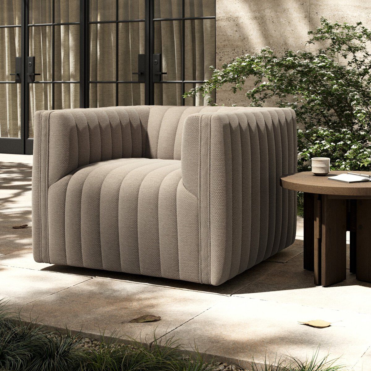 Augustine Outdoor Swivel Chair