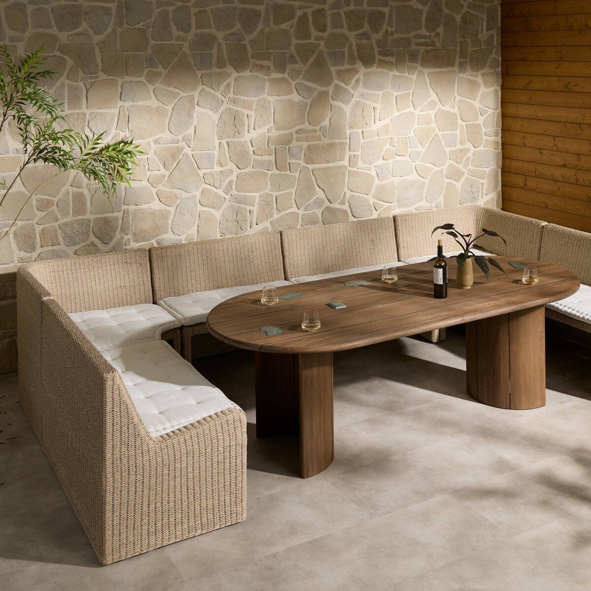 Senna Outdoor Dining Banquette U-shape