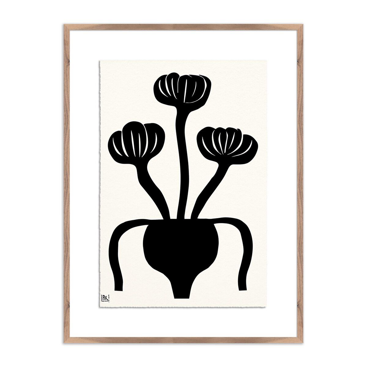 Woodblock Floral I By Roseanne Kenny