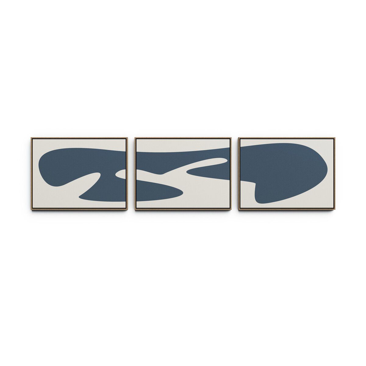Organic Curves 3 Triptych By Fh Art Studio