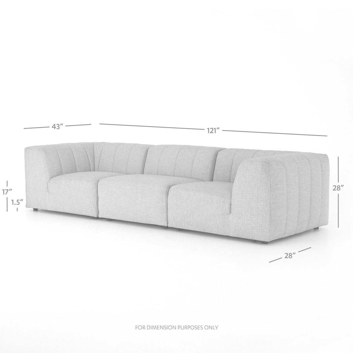Gwen Outdoor 3-piece Sectional Sofa