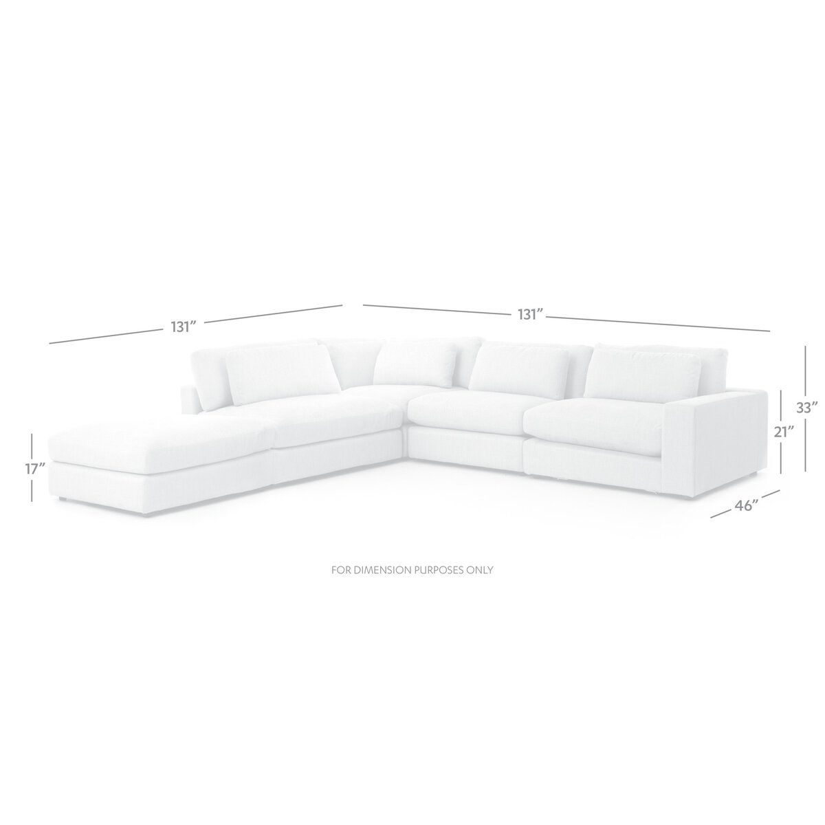 Bloor 4-piece Sectional W/ Ottoman