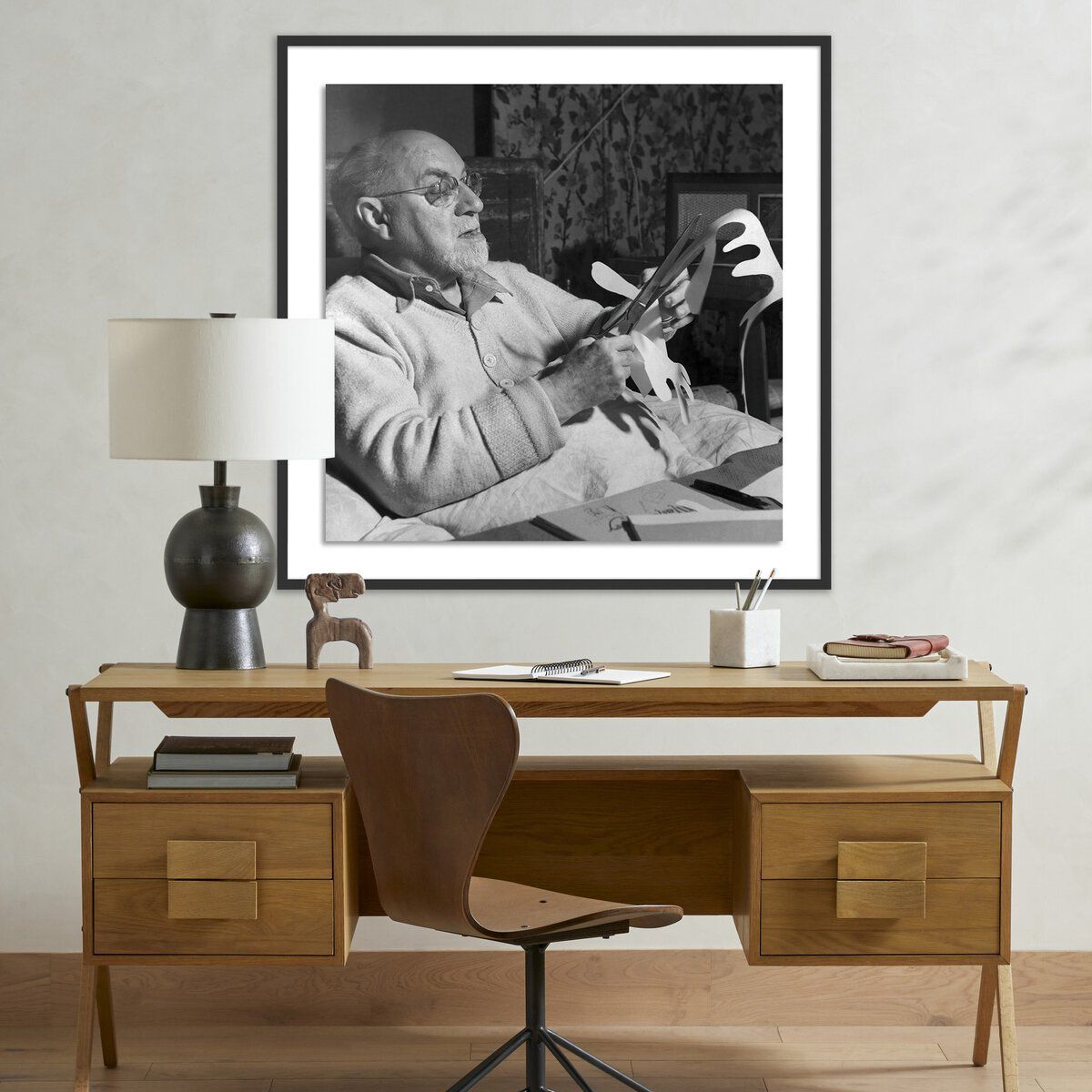 Henri Matisse Working On Paper Cut-out