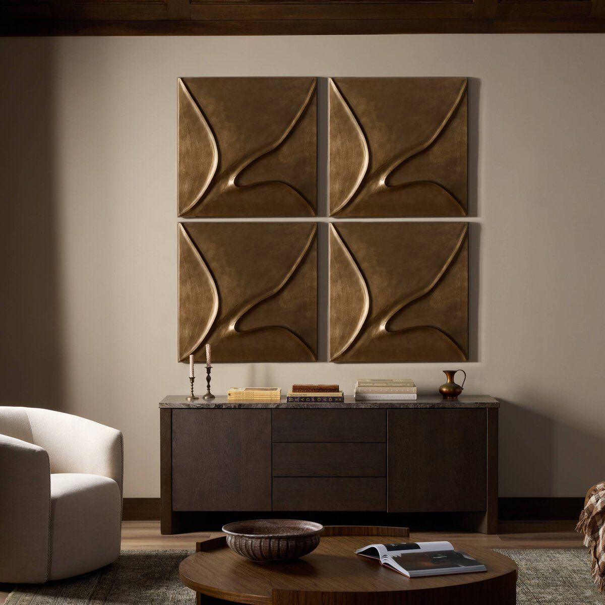 Ozias Metal Wall Panel Set