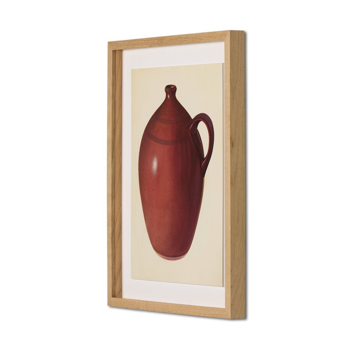 Economy Redware Jug By Edward White