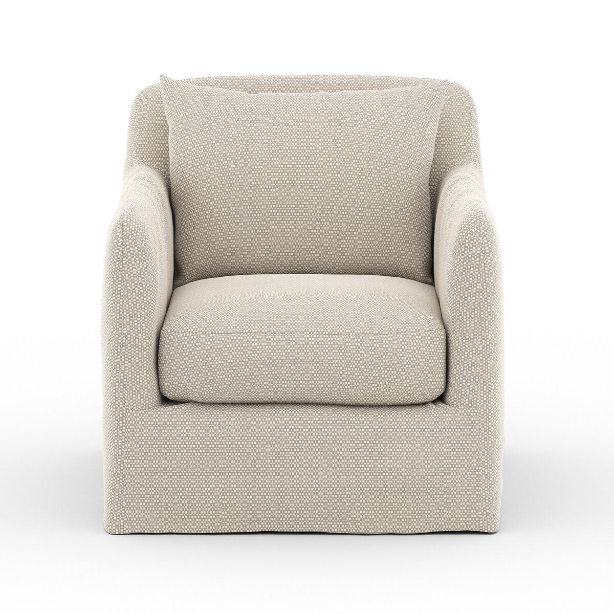 Dade Outdoor Slipcover Swivel Chair
