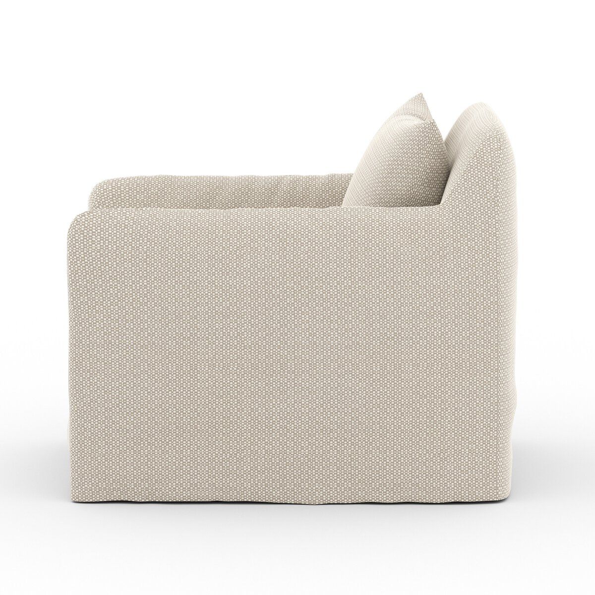 Dade Outdoor Slipcover Swivel Chair