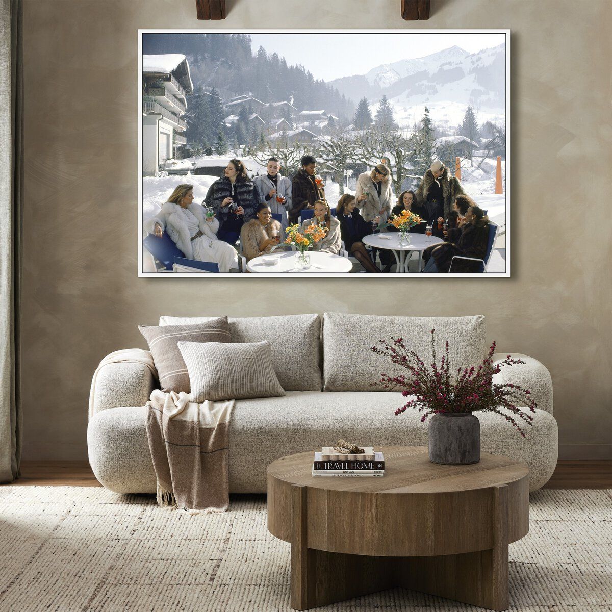 Drinks At Gstaad By Slim Aarons