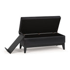 Oregon 42 Inch Wide Storage Ottoman Bench With Tray