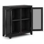 Cosmopolitan 30 Inch Wide Solid Wood Low Storage Cabinet