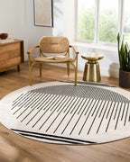 Angus Black&White Geometric Area Rug