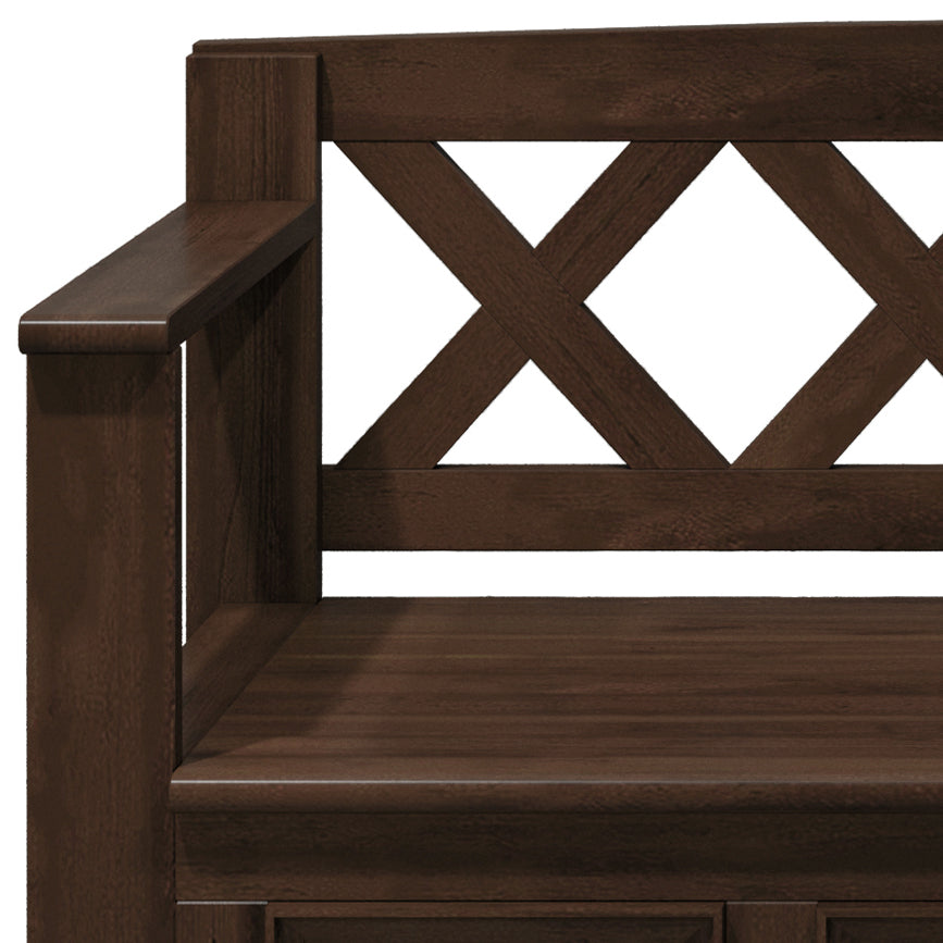 Amherst Solid Wood Entryway Storage Bench