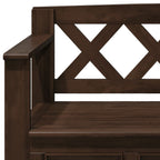 Amherst Solid Wood Entryway Storage Bench