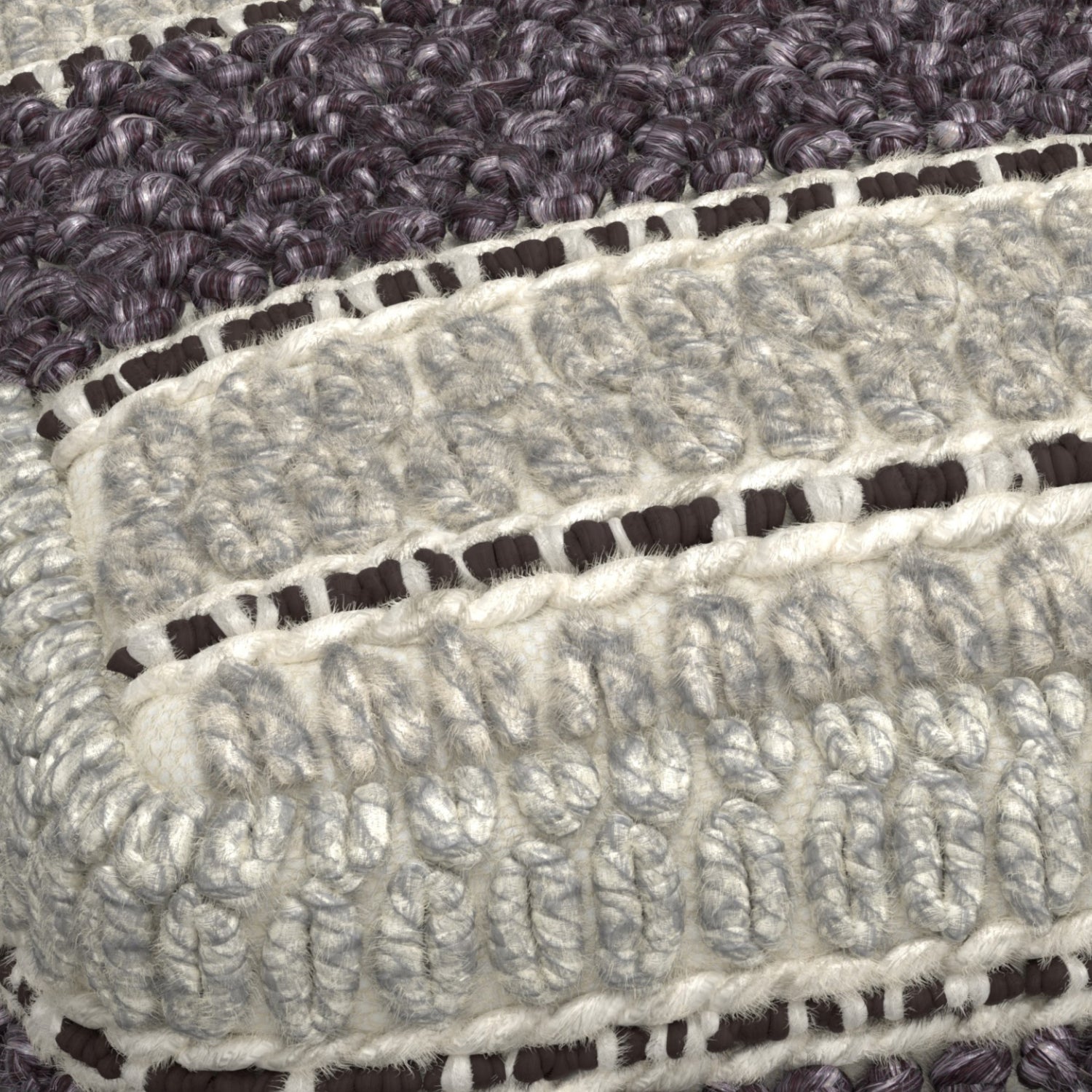 Grady Square Pouf - Magenta