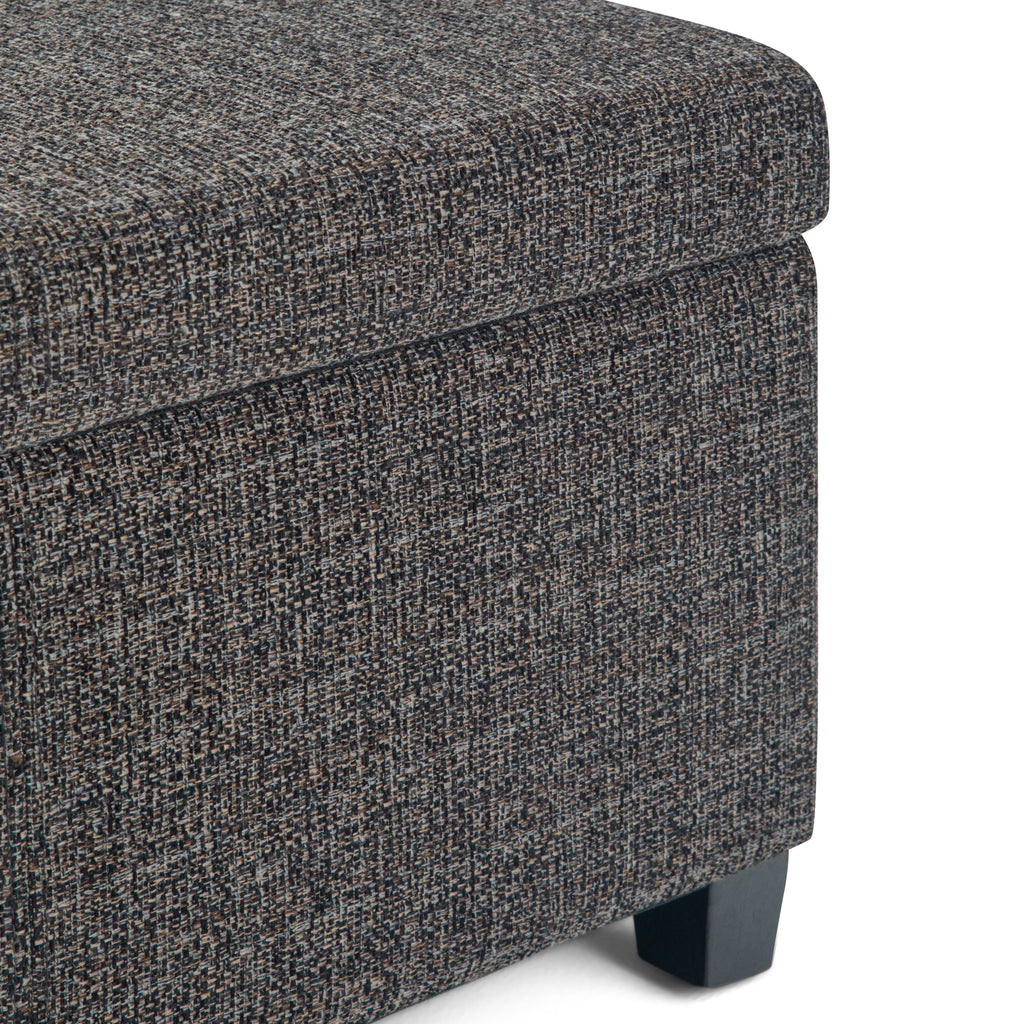 Avalon 48 Inch Wide Storage Ottoman Bench in Dark