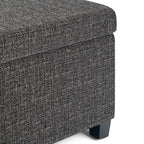 Avalon 48 Inch Wide Storage Ottoman Bench in Dark