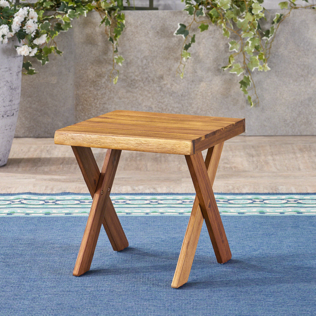 Acacia Wood Side Table