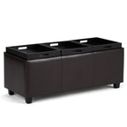 Avalon 42 Inch Wide Storage Ottoman in Tanners
