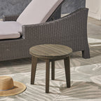 Outdoor 16" Acacia Wood Side Table